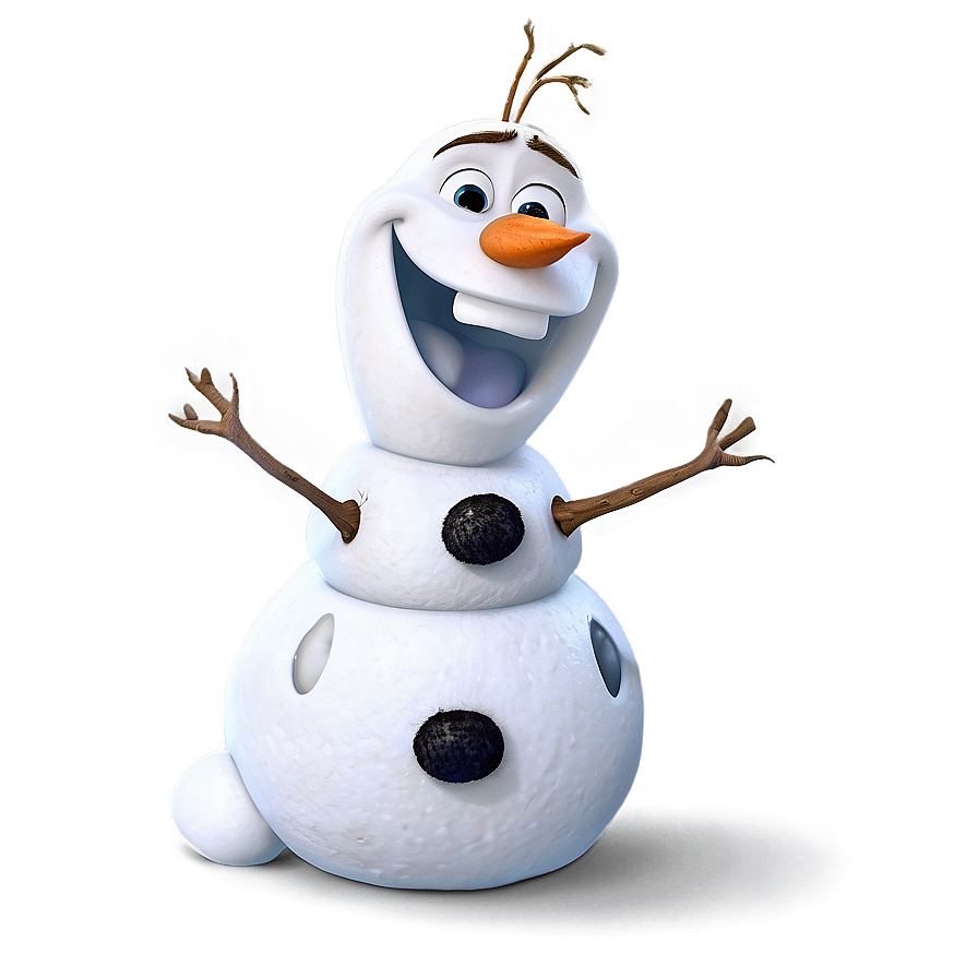 Olaf Joyful Expression Png 45 PNG image