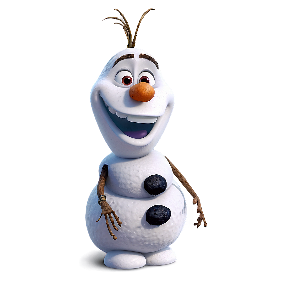 Olaf Joyful Expression Png 9 PNG image