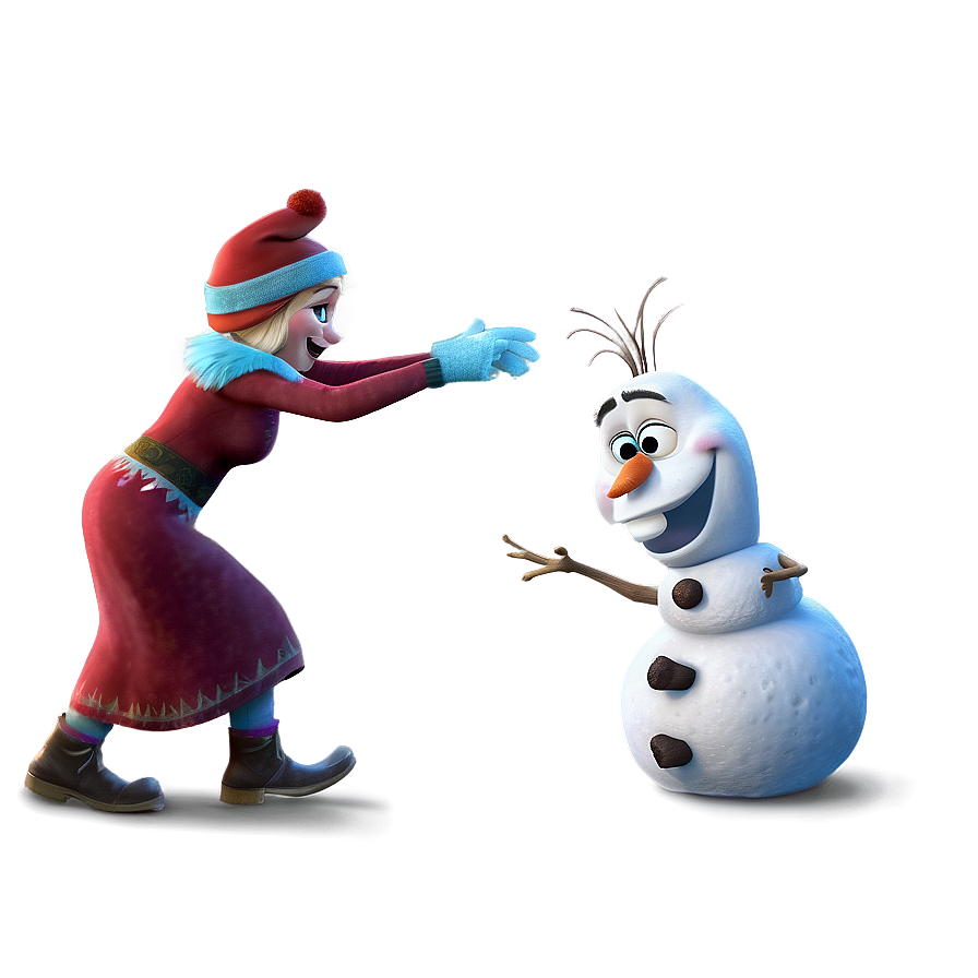 Olaf Snowball Fight Png 05232024 PNG image