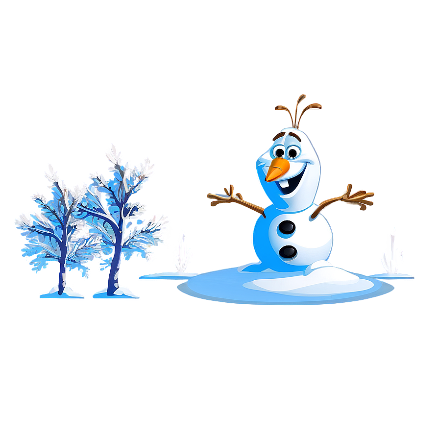 Olaf Winter Scene Png 05232024 PNG image