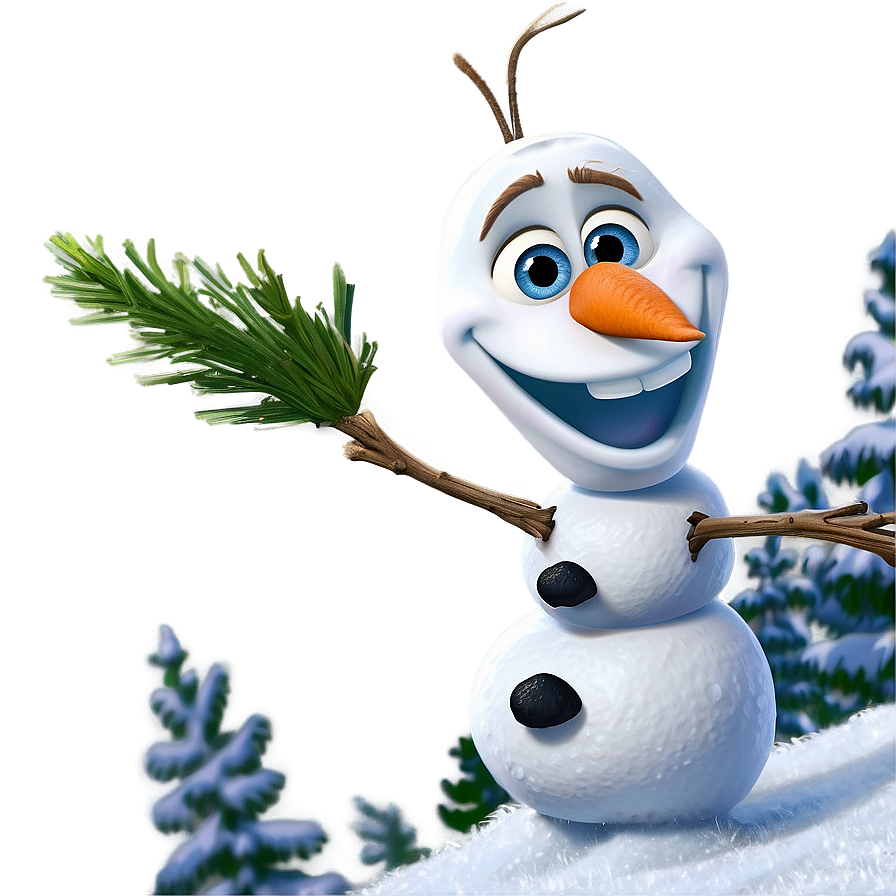 Olaf Winter Scene Png Nvi PNG image