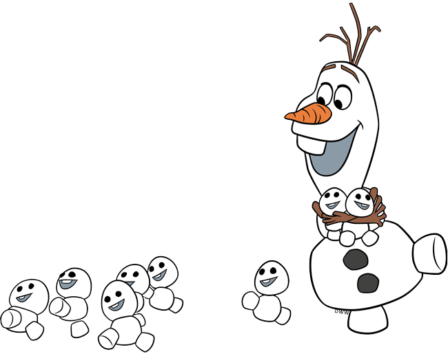 Olafand Snowgies Frozen Characters PNG image