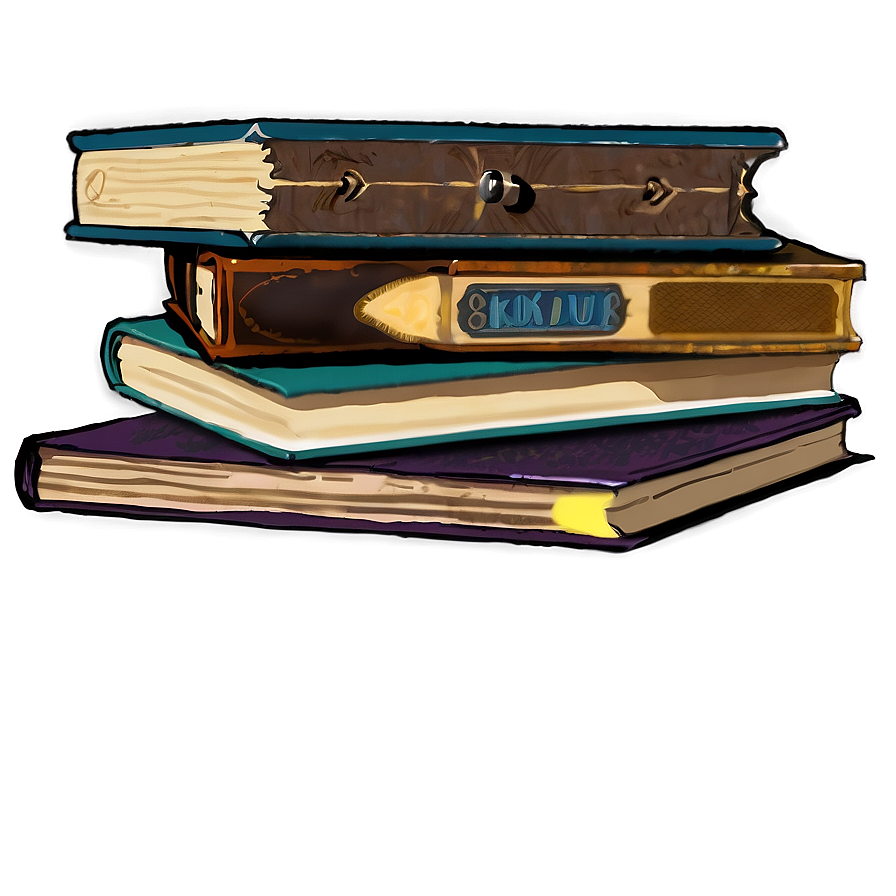 Old Books Pile Png Tsl1 PNG image