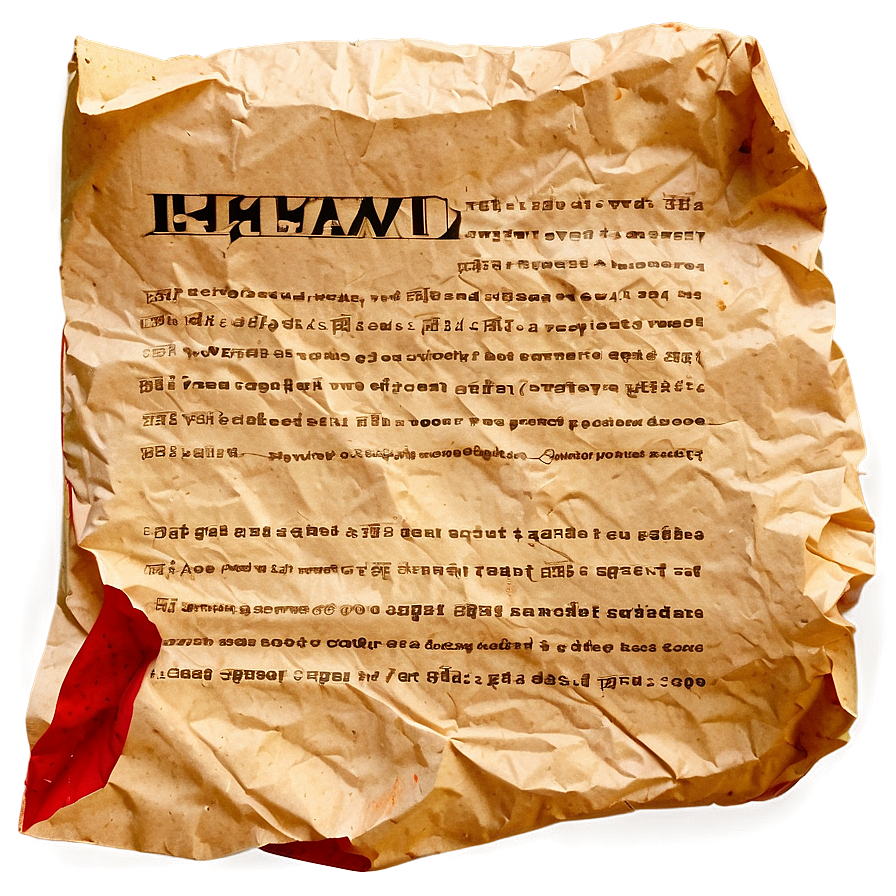 Old Crumpled Paper Png 83 PNG image