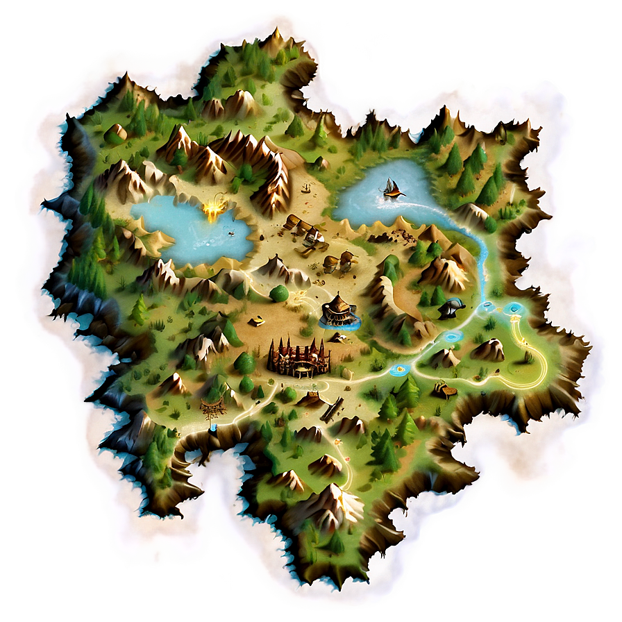 Old Fantasy Map Png Hit PNG image