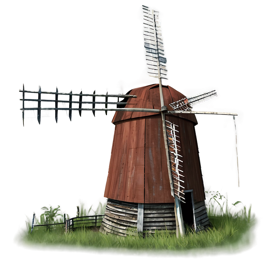 Old Farm Windmill Png 05242024 PNG image