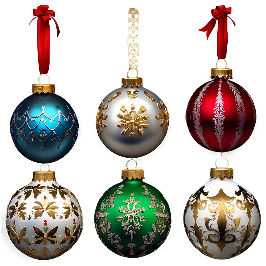 Old-fashioned Christmas Ornaments Png Jsx42 PNG image