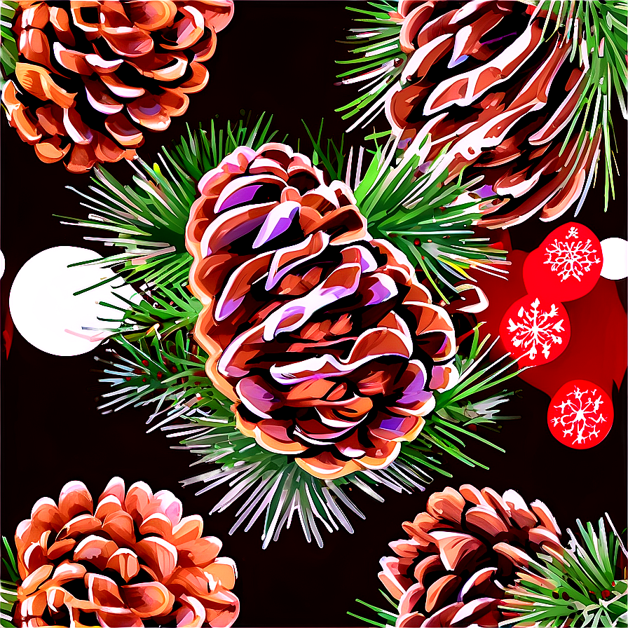 Old-fashioned Christmas Pinecone Png 12 PNG image