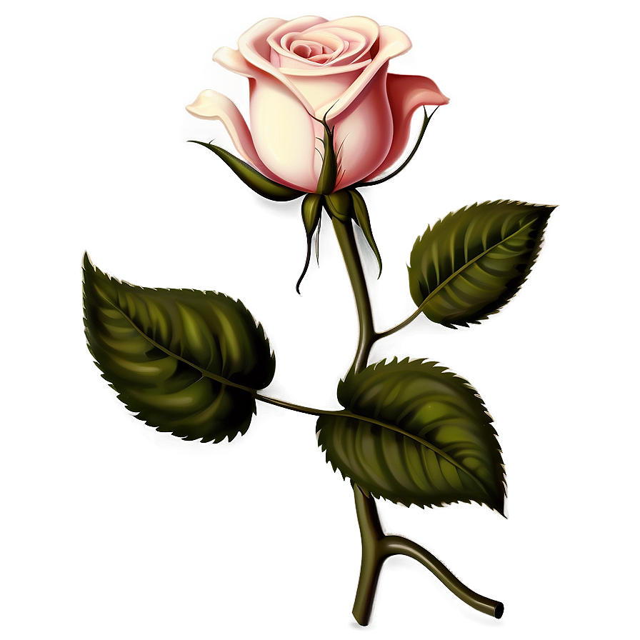 Old-fashioned Rose Graphic Png Itj28 PNG image