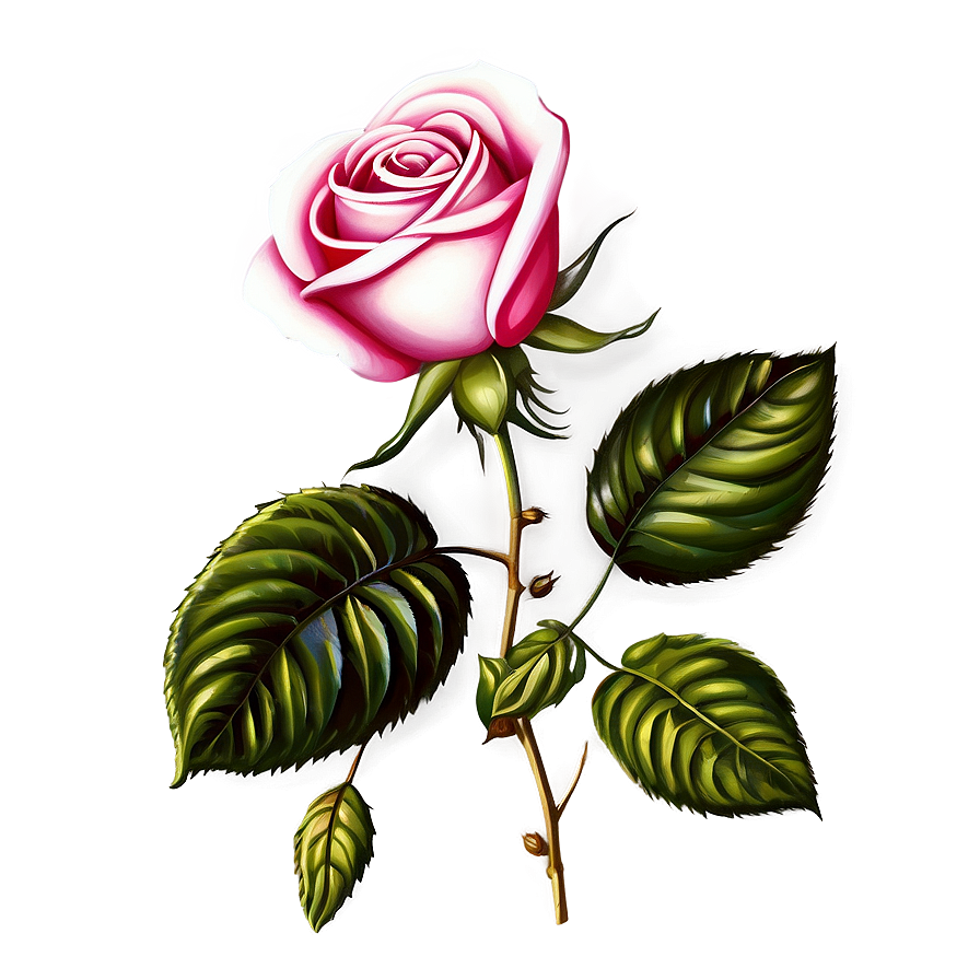 Old-fashioned Rose Graphic Png Kxs PNG image