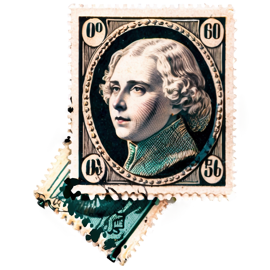 Old-fashioned Stamp Illustration Png 06282024 PNG image