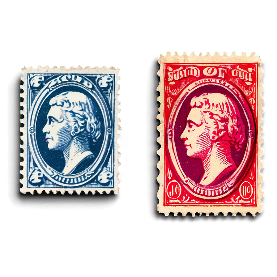 Old-fashioned Stamp Illustration Png 06282024 PNG image