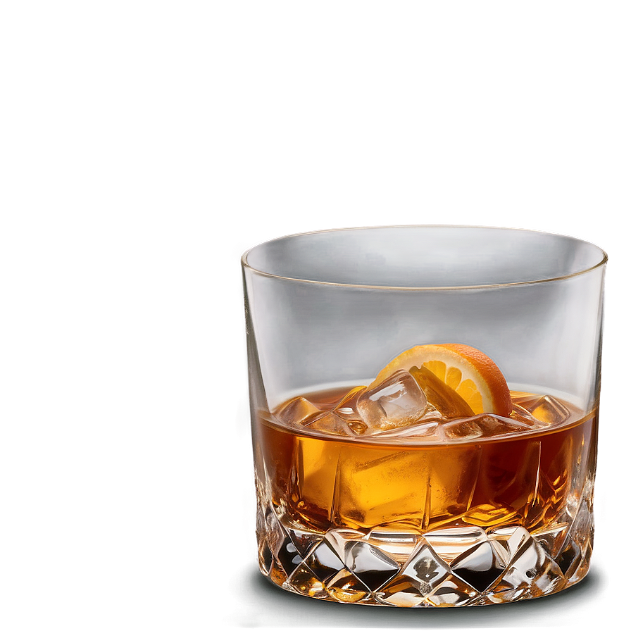 Old Fashioned Whisky Cocktail Png Aep PNG image