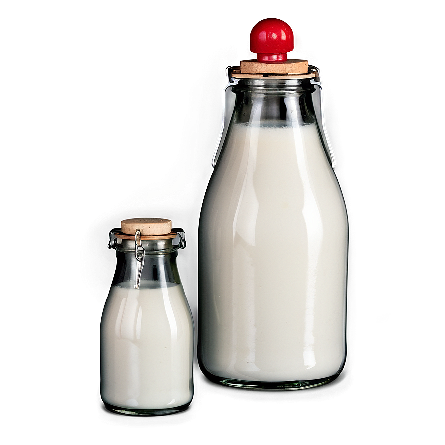 Old Glass Milk Bottle Png Pkh PNG image