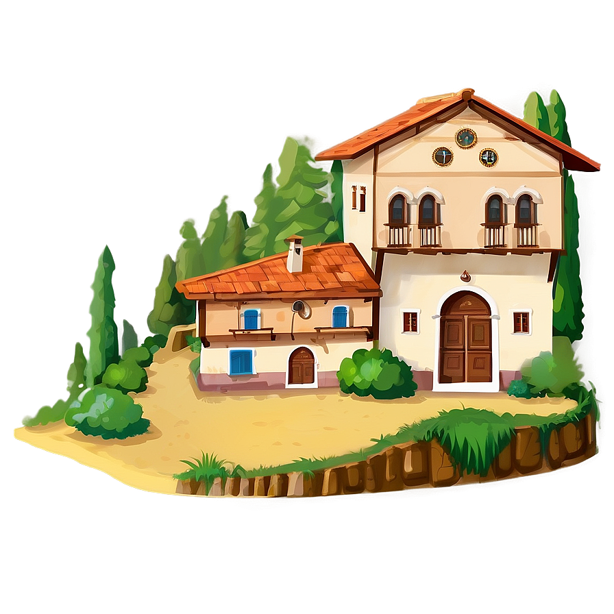 Old Italian Village Luca Png 17 PNG image