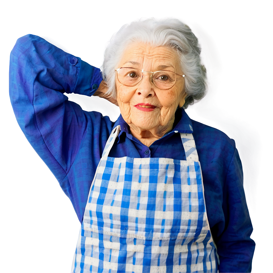 Old Lady In Apron Png 06202024 PNG image