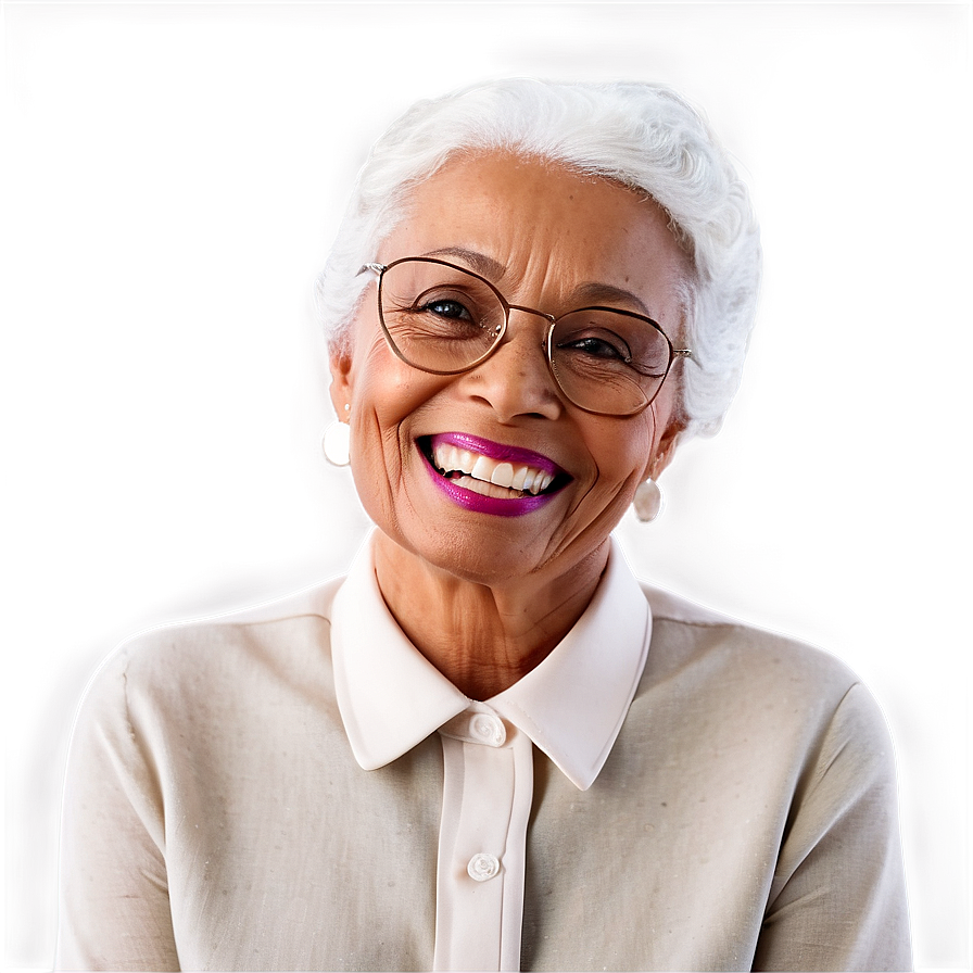 Old Lady Smiling Portrait Png 79 PNG image