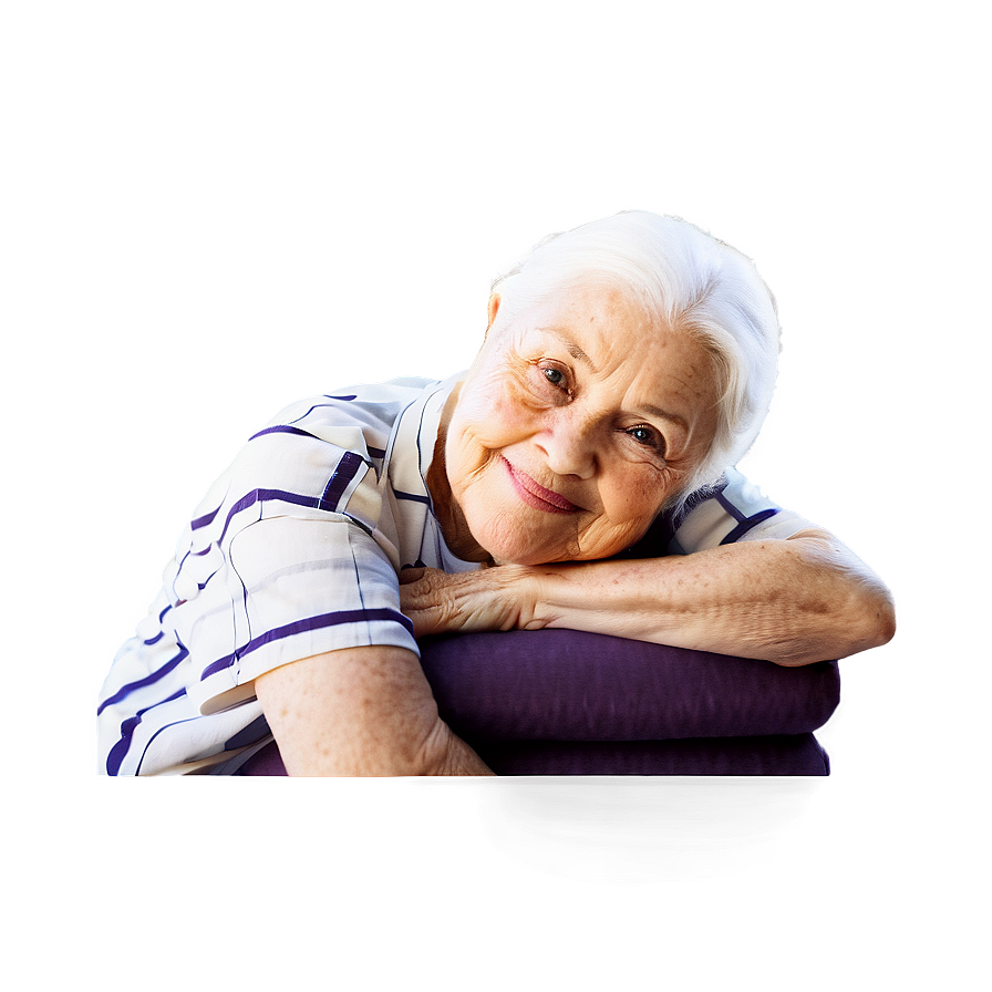 Old Lady Smiling Portrait Png Pla PNG image