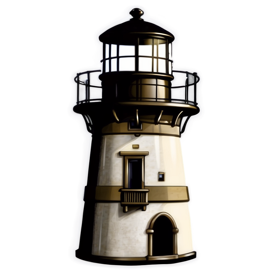 Old Lighthouse Illustration Png 05242024 PNG image