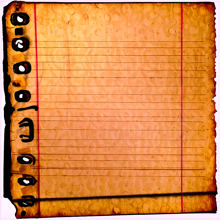 Old Lined Paper Texture Png 06252024 PNG image