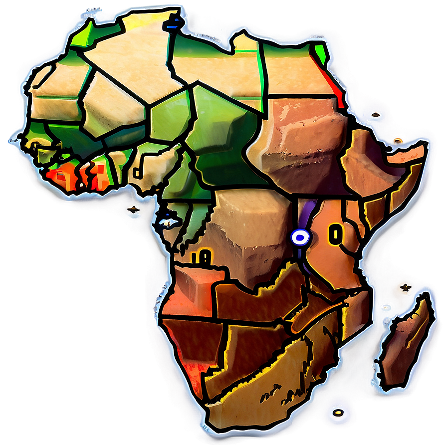 Old Map Of Africa Png Iwv4 PNG image