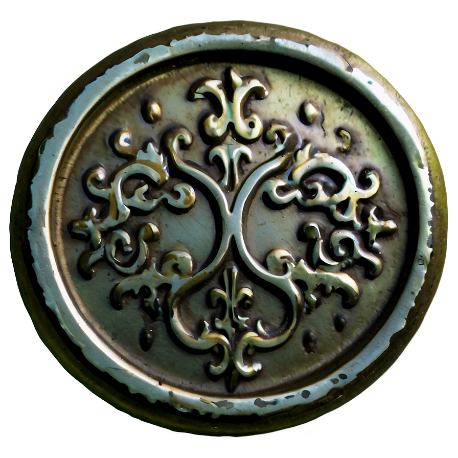 Old Metal Plate Charm Png 31 PNG image