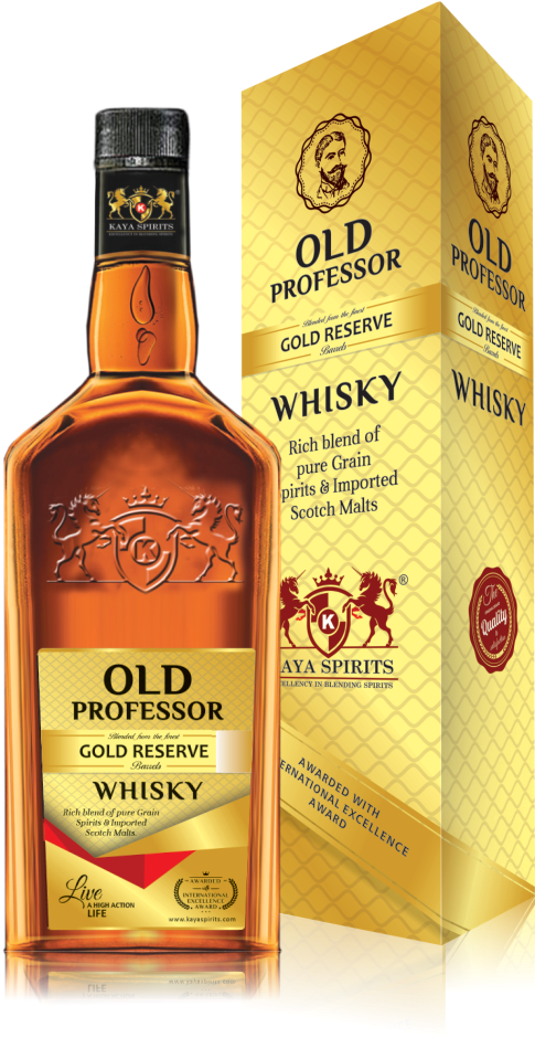 Old Professor Gold Reserve Whisky PNG image