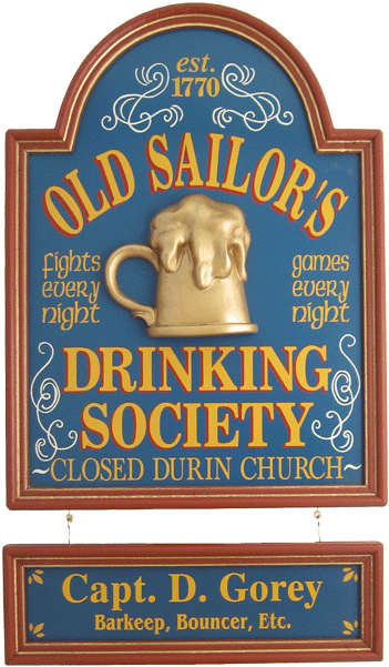 Old Sailors Drinking Society Sign PNG image