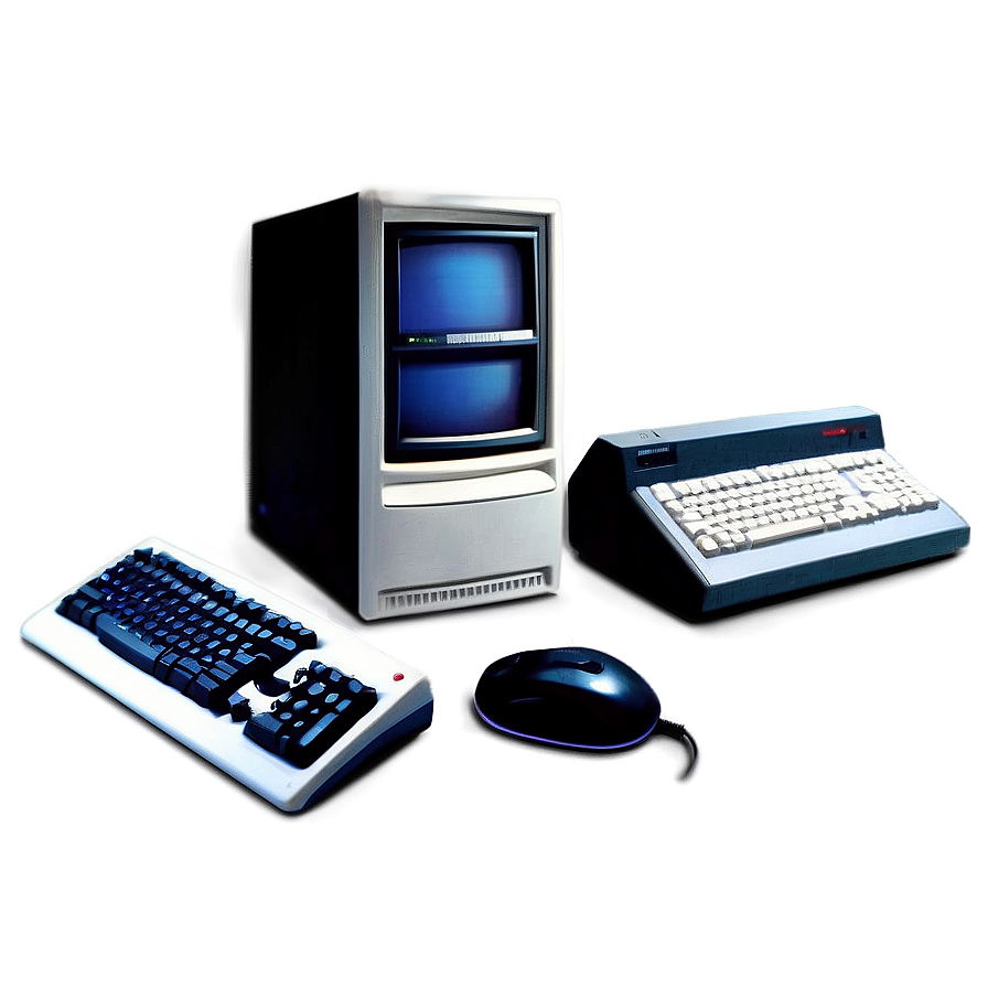 Old School 90s Computer Setup Png 70 PNG image