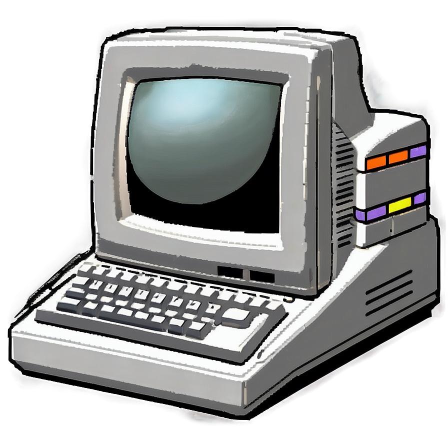 Old School 90s Computing Device Png 06252024 PNG image