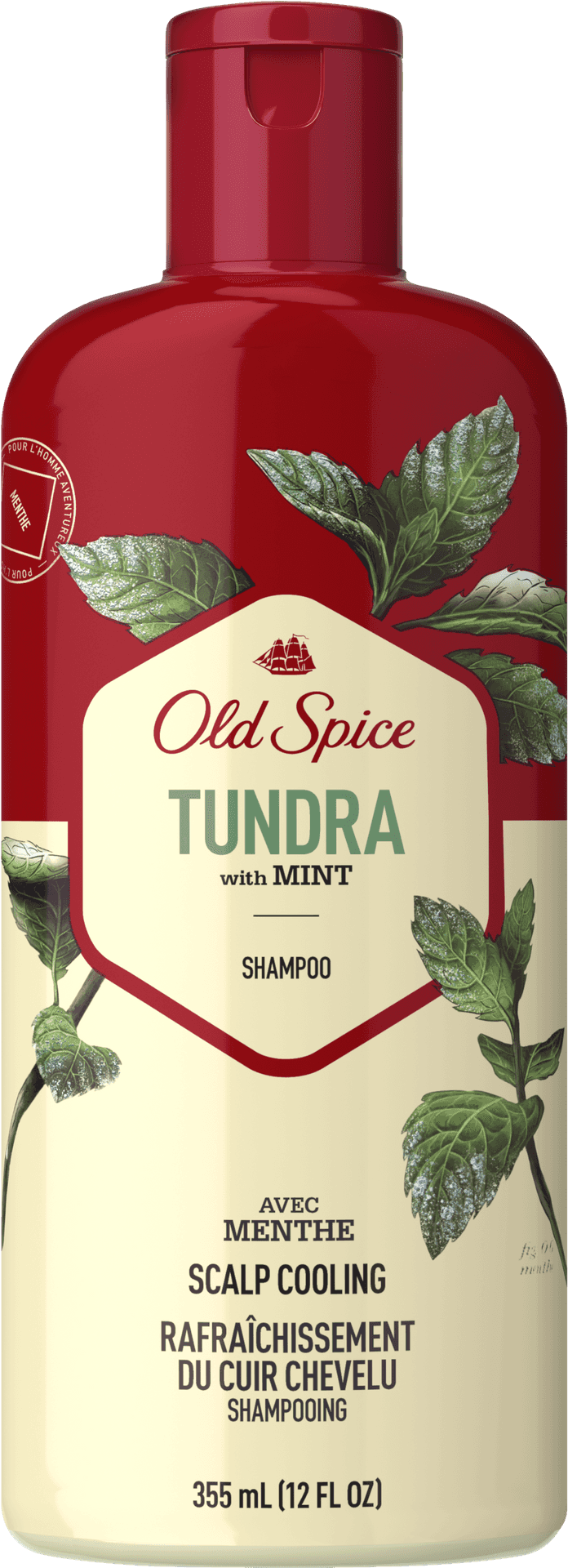 Old Spice Tundra Mint Shampoo Bottle PNG image