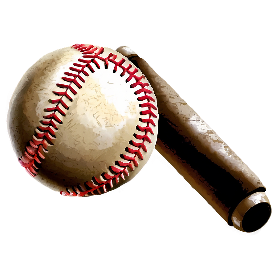 Old Style Distressed Baseball Png Ptm94 PNG image