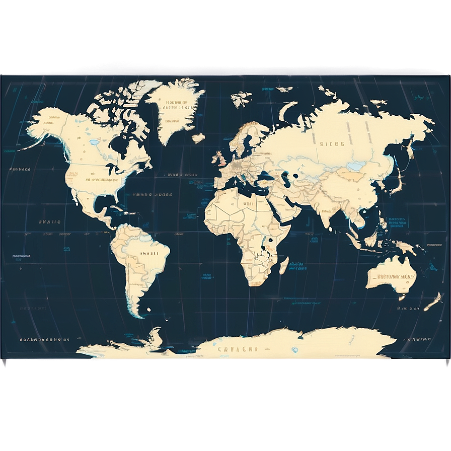 Old Style World Map Vector Png Xjy PNG image