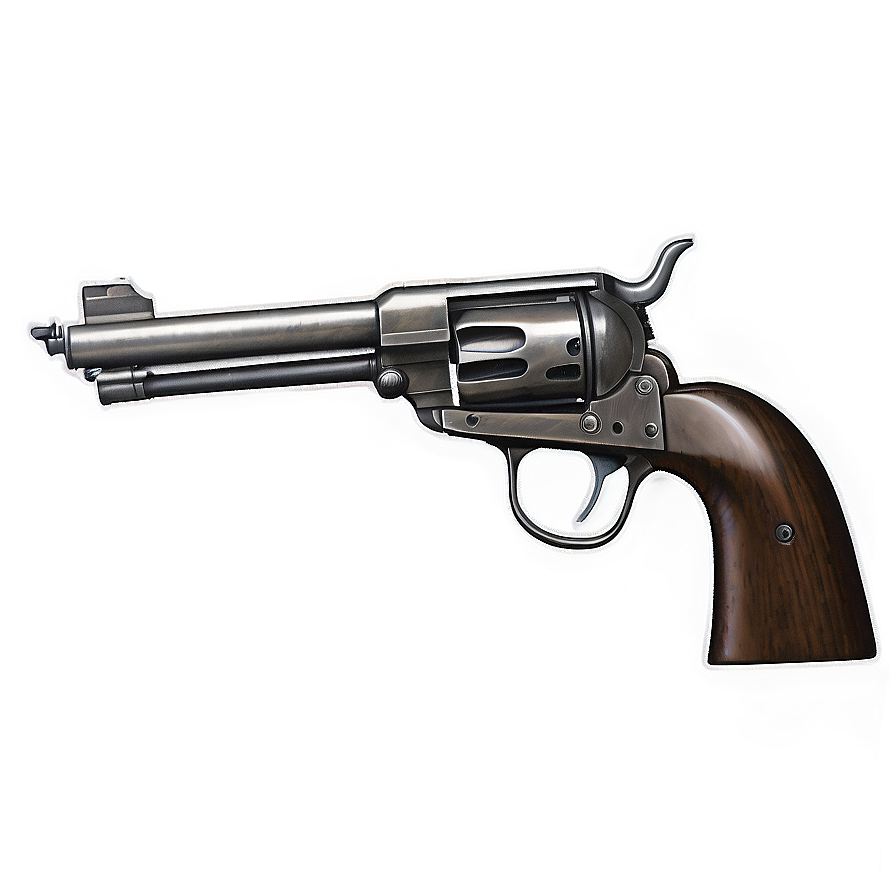 Old Western Revolver Png Eiq PNG image