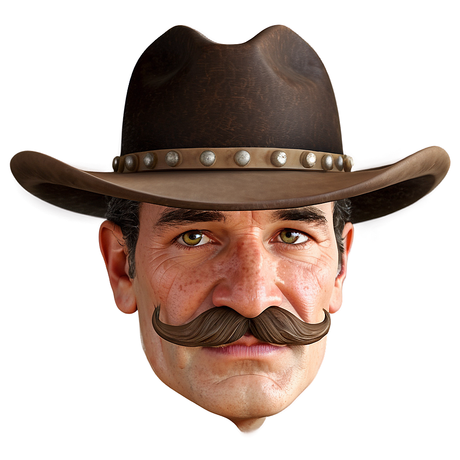 Old Western Sheriff Mustache Png 05042024 PNG image