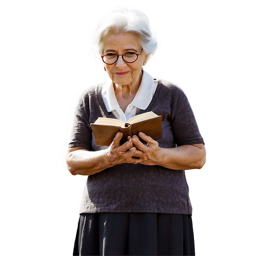 Old Woman With Book Png 86 PNG image