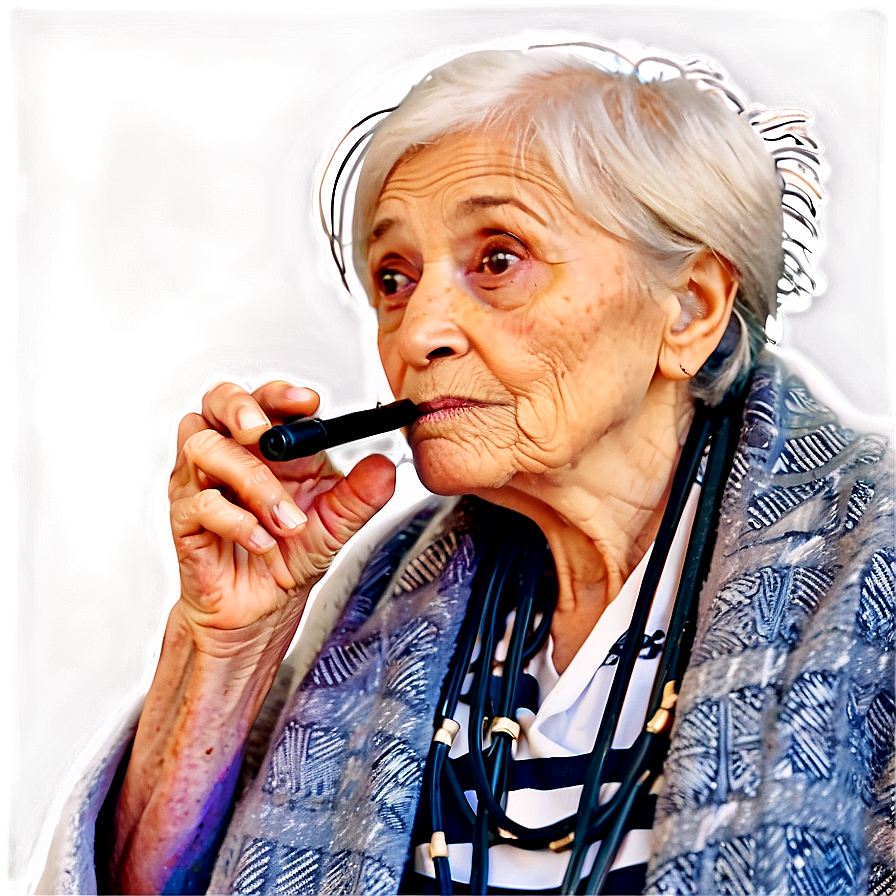 Old Woman With Pipe Png Mbm95 PNG image