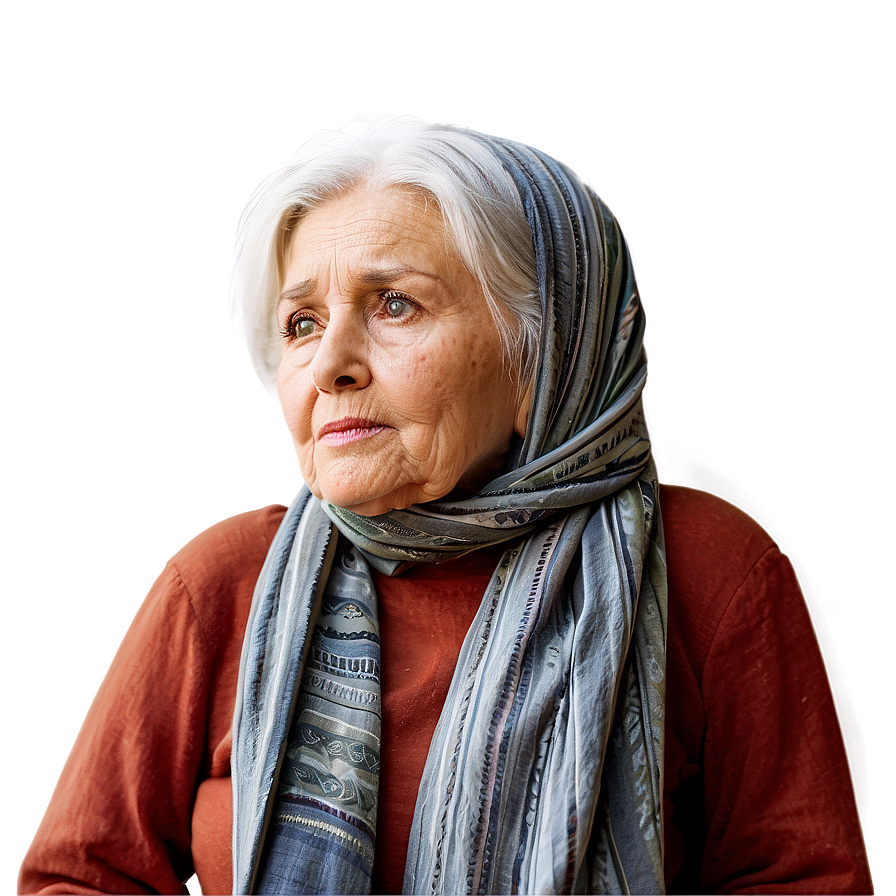 Old Woman With Scarf Png Baw38 PNG image