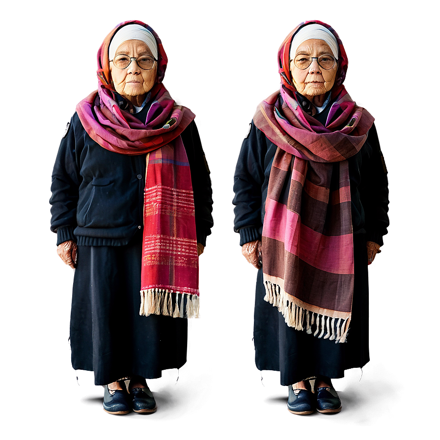 Old Woman With Scarf Png Ywd PNG image