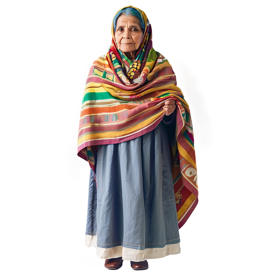 Old Woman With Shawl Png Wdw75 PNG image