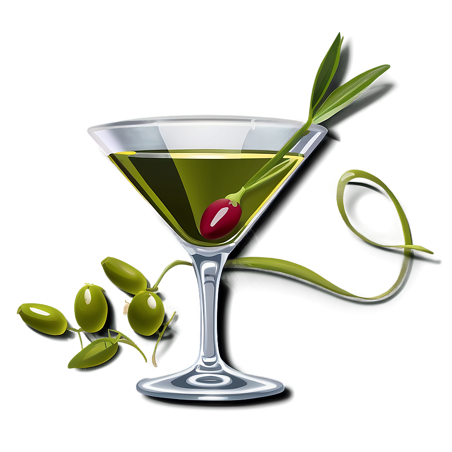 Olive Garnished Martini Png 05242024 PNG image