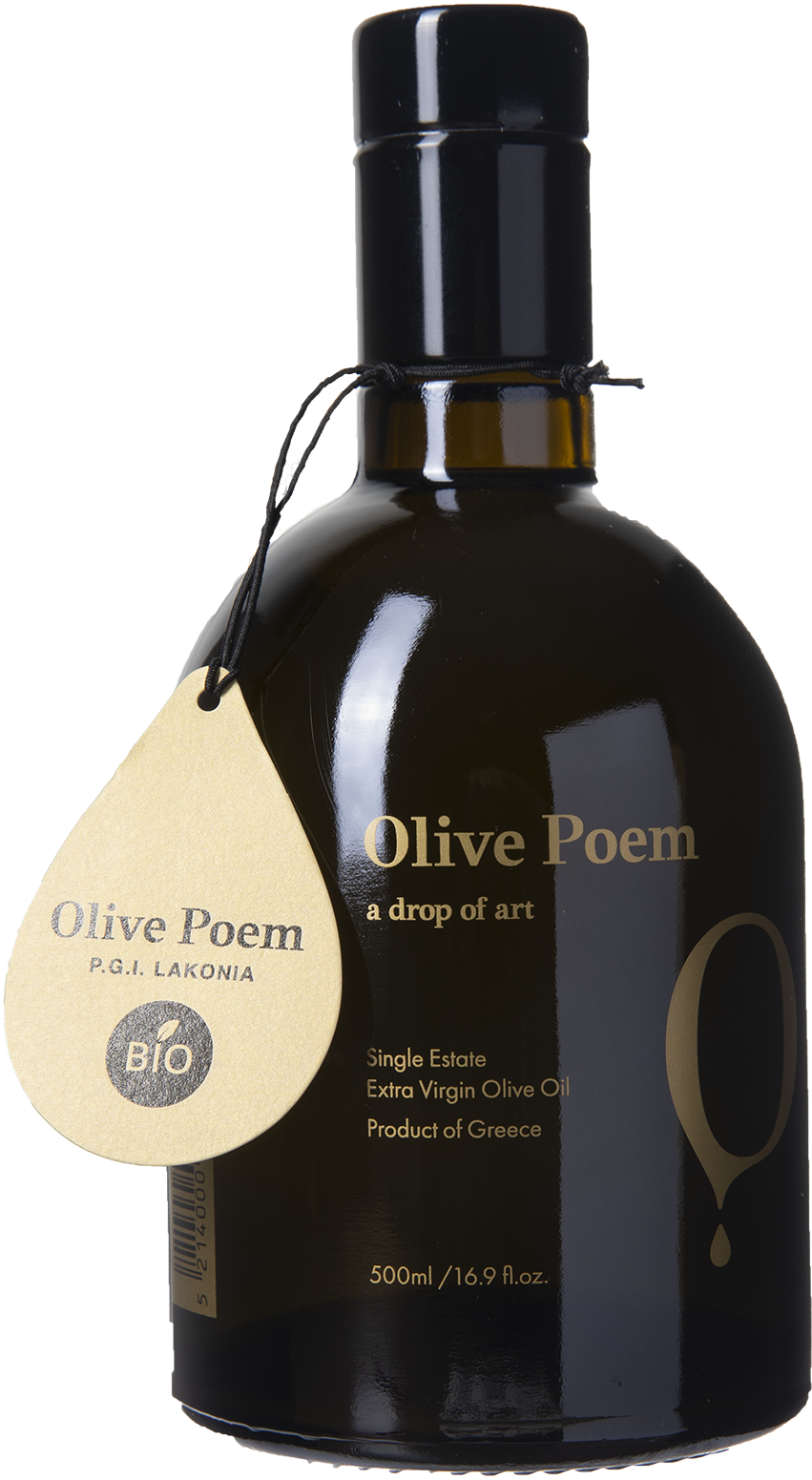 Olive Poem Extra Virgin Oil Bottle PNG image