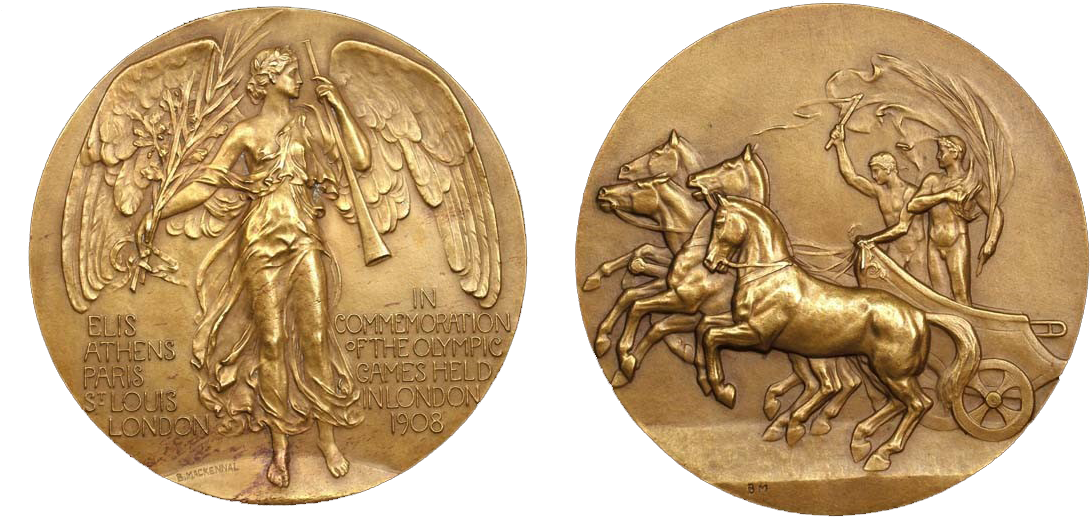 Olympic Games Commemorative Medal1908 PNG image