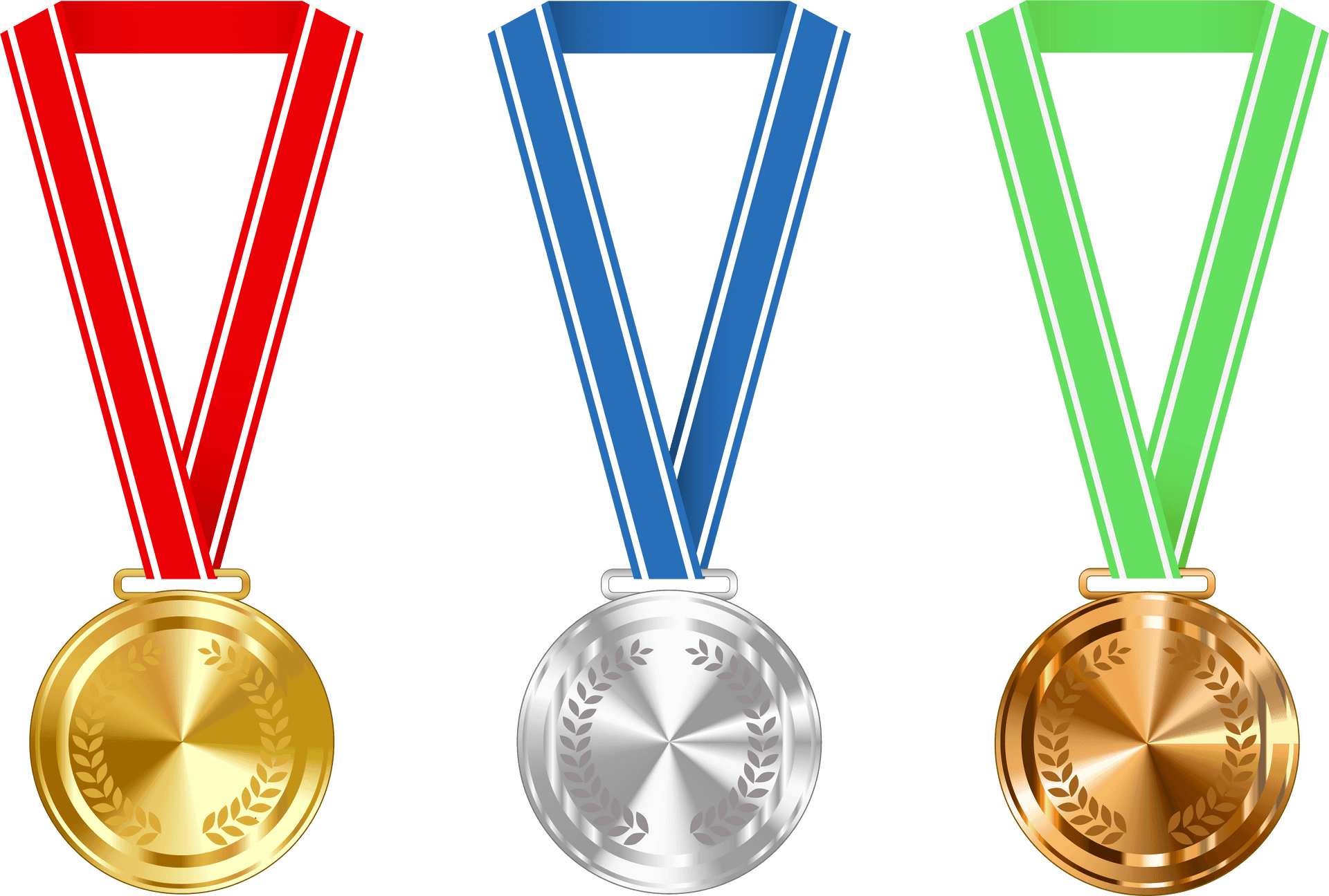Olympic Medals Gold Silver Bronze PNG image