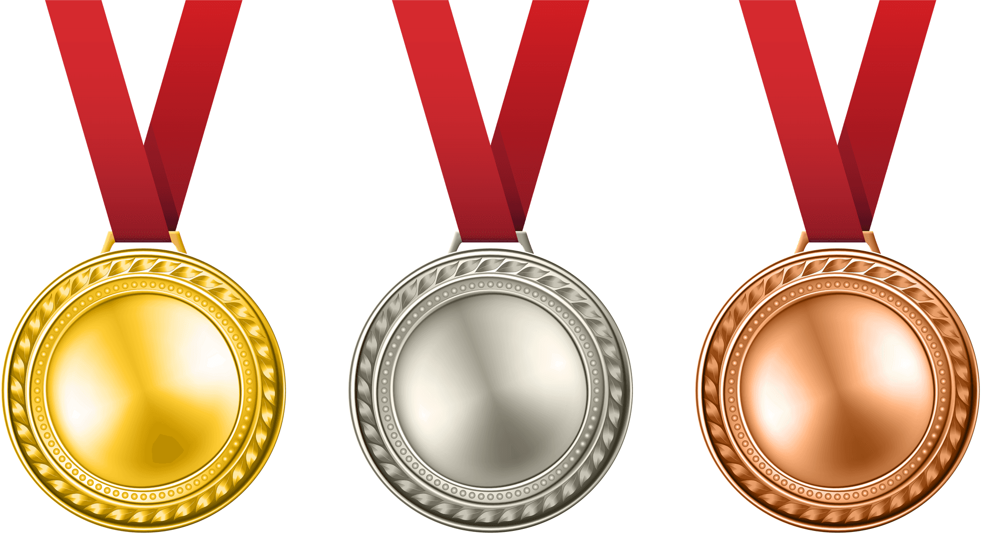 Olympic Medals Gold Silver Bronze PNG image