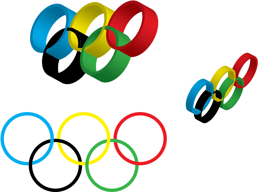 Olympic Rings Graphic Evolution PNG image