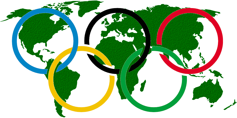 Olympic Rings World Map Overlay PNG image