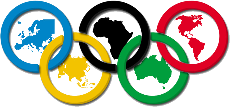 Olympic Ringswith Continents PNG image