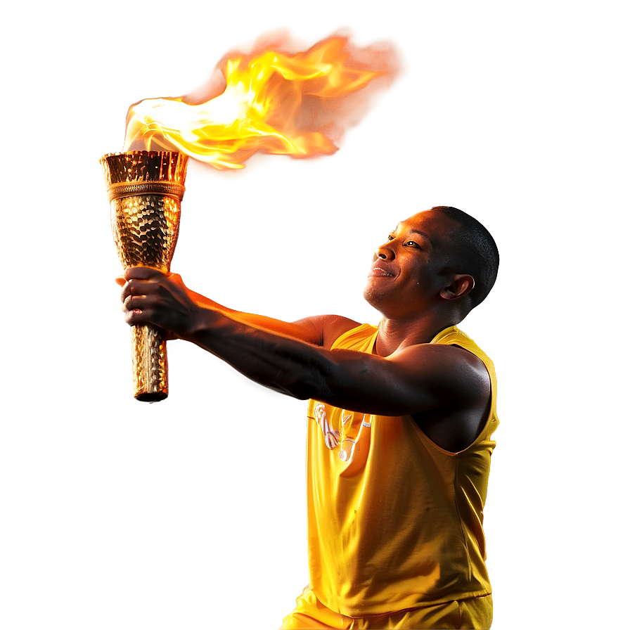 Olympic Torch In Action Png 06272024 PNG image