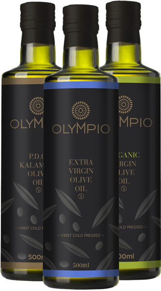 Olympio Extra Virgin Olive Oil Bottles PNG image